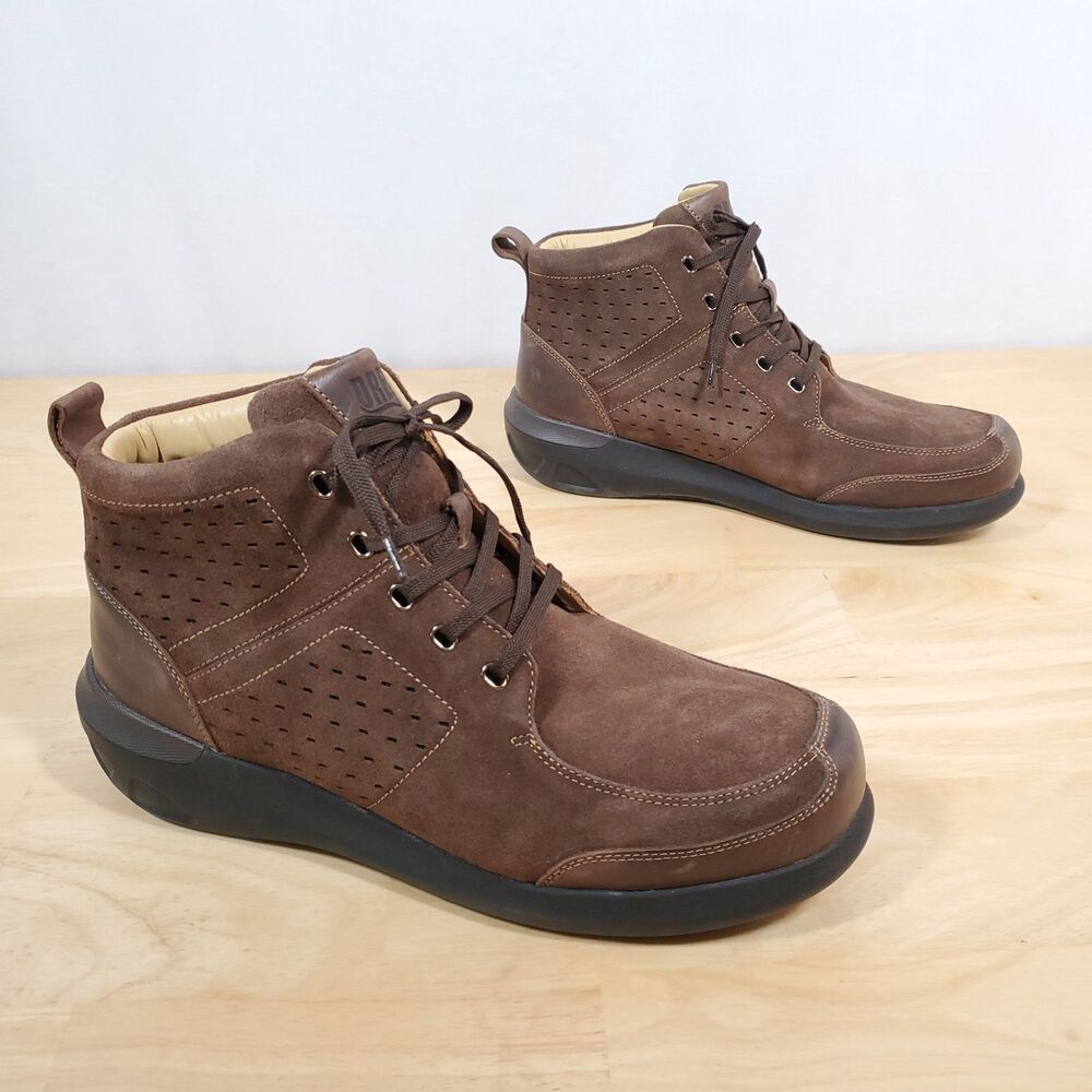 Drew Murphy Ankle Boots Men's Sz 13 Brown Suede Leather Casual Therapeutic Shoes